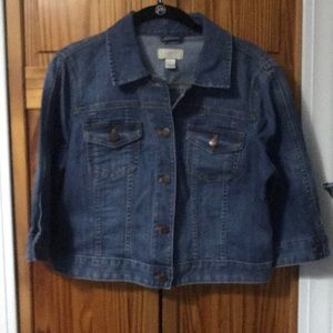 Loft cropped jean jacket
